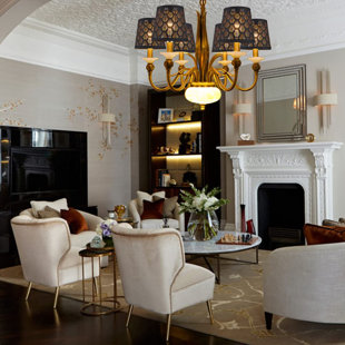 APPENIN WINTER PARK CORP Chandelier Shades, Crystal Chandelier Mini Lamp Shade, Clip On Lamp Shade, Fit For Droplight Wall Lamp Candle Chandelier Lamp Shade (Black, Set Of 6)