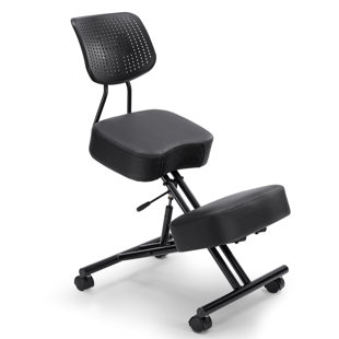 INBOX ZERO Adjustable Height Ergonomic Kneeling Chair With Backrest And Wheel Brake