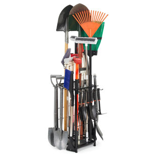 FREEPORT PARK® Kehl Garden Tool Organizer, Yard Tool Organizer Up To 50 Tools, Garage Tool Organization And Storage, Garden Tool Storage, Yard Tool Racks, Tool Stand, Tool Holder For Garage, Shed, Outdoor, Black