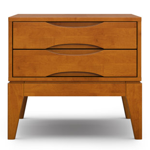 SIMPLI HOME Harper Solid Wood 2 - Drawer End Table