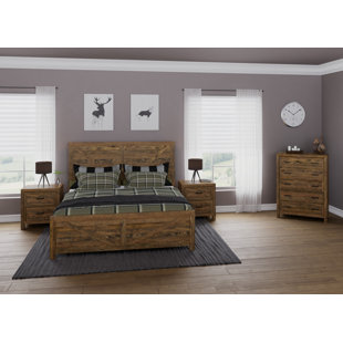 EMERALD HOME FURNISHINGS Craigsville Bed Frame With 2 Nightstands And Chest