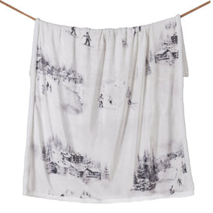 INDIGO HILL BY HIEND ACCENTS Campfire Sherpa Fleece Western Rustic Throw Blanket, 54x68 inch