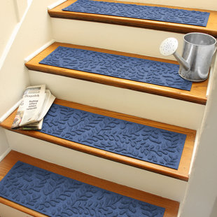 MATTERLY WaterHog Boxwood 8.5" x 30" Indoor Outdoor Stair Treads (Set of 4)