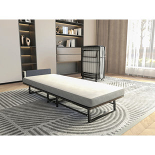 WHITE NOISE Metal Folding Bed Frame With Foam Mattress Of Pockets