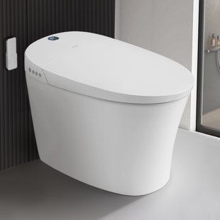 EPLO Smart Toilet Bidet with Booster Pump Built in,More Powerful Flushing,Dual-Flush Elongated Bidet toi