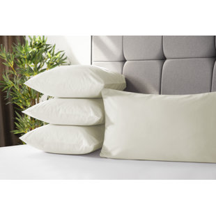 BELLEDORM 200 Thread Count Plain 100% Pure Cotton Housewife Pillowcase (Set of 4)