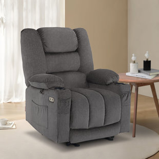 NEWACME LLC Color Electric Power Recliner Chair with Heat and Massage, USB Ports, Cup Holders