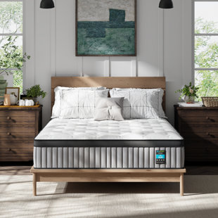 BEDSTORY SELECTION BedStory Claremont 12" Hybrid Mattress with CertiPUR-US Memory Foam & Pocket Springs, Medium-Firm