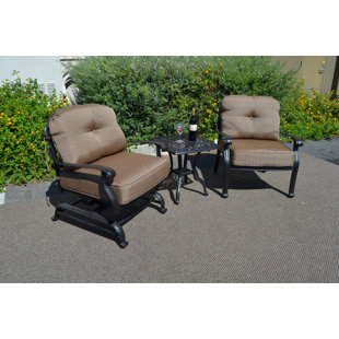 K&B PATIO Elizabeth 2 - Person Outdoor Seating Group with Cushions