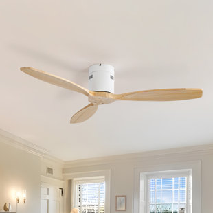 IVY BRONX Nicola 52" 3 - Blade Flush Mount Ceiling Fan with remote control