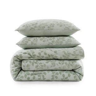 STONE COTTAGE BEDDING Stone Cottage Middlebrook Vine Green Reversible Duvet Cover Set