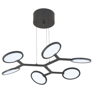 GEORGE KOVACS BY MINKA George Kovacs Bandalore 6 Light LED Pendant In Coal Finish