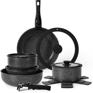 SODAY 15 Pcs Pots And Pans Set Suitable for All Stovetops Non Stick Cookware Set
