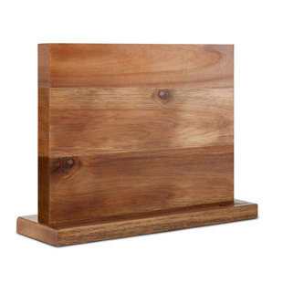 HUDSON & ASHTON LLC Double-Sided Strong Magnetic Knife Holder Brown