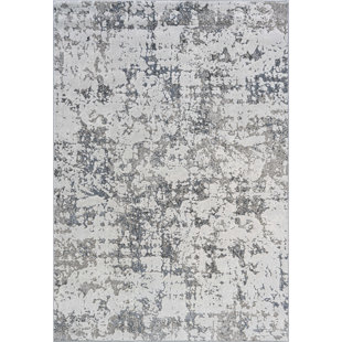 ABACASA Stella Alpine Blue, Ivory, Gray And Beige Polypropylene Area Rug