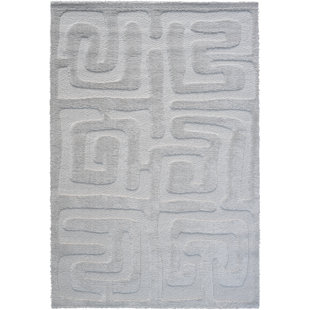 ABACASA Luna Meara Ivory And White Recycled Polyester Area Rug