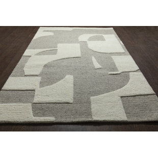 ABACASA Ella Millie Ivory And Natural Hand Tufted Wool Area Rug