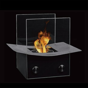 INVENITIAH NEWIMAGE Tabletop Fire Pit, Fire Bowl 6Lx7wx8 H Portable Tabletop Fireplace Clean Burning Bio Ethanol Ventless Fireplace For Indoor Outdoor Patio Parties Events