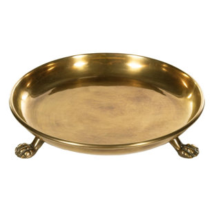 WORLD MENAGERIE Brass Clawfoot Tray