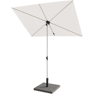 FREEPORT PARK® Karns Balcony Umbrella, JENA 6X4 FT Outdoor Umbrella, Rectangular Flat Canopy Versatile Patio Shade With 360 Degree Roating Knob For Deck Apartment, Beige