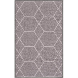 DIAGONA DESIGNS Slip-Resistant, Non-Adhesive, Durable, Stain-Resistant, Washable 20X32 In. Mat To Enhance Safety, Protect And Reduce Noise, Contemporary Geometric Design