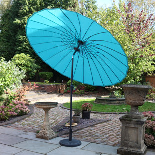 ROYALCRAFT 2.7m Crank and Tilt Shanghai Parasol 38mm Aluminium Pole, 24 Fibreglass Ribs
