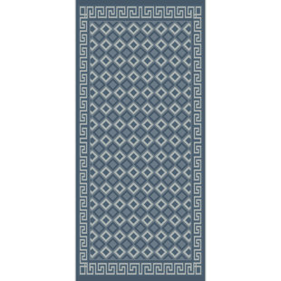 OBEETEE Diamond Lattice Power Loomed Indoor/Outdoor Rug
