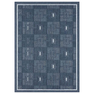 OBEETEE Harmonic Tile Power Loomed Indoor/Outdoor Rug
