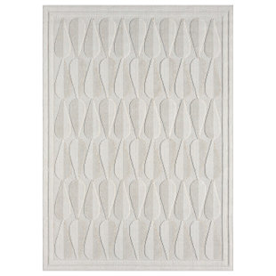 OBEETEE Cascade Power Loomed Indoor/Outdoor Rug
