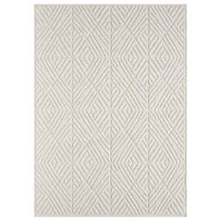 OBEETEE Diamond Mirage Power Loomed Indoor/Outdoor Rug