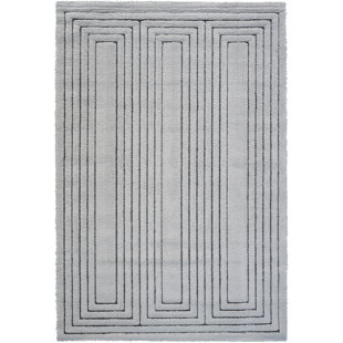 ABACASA Nube Forli Ivory And Charcoal Recycled Polyester Area Rug