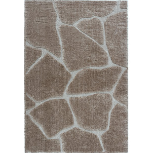 ABACASA Nube Giraffe Chocolate And Brown Recycled Polyester Area Rug