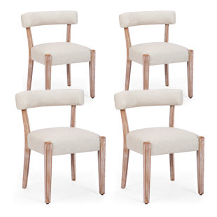 NORTHOBLIQ DIGI Newly Designed Mid-Century Modern Upholstered Wooden Kitchen Dining Chairs