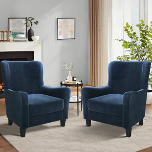 CHAIRKER 30" Wide Upholstered Wingback Accent Armchair (Set of 2)