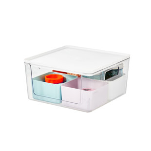 Rosanna Pansino x iDesign Kitchen Storage Bins, 1 Large Bin with Lid and 4 Medium Bins (Set of 5)