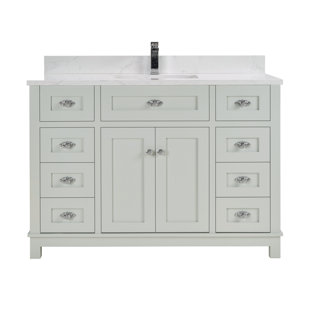 LEGION FURNITURE 48" Solid Wood Sink Vanity With 1' Artificial Stone Top