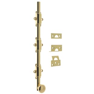 IDH BY ST. SIMONS Solid Brass Heavy Duty Surface Bolt with Round Knob