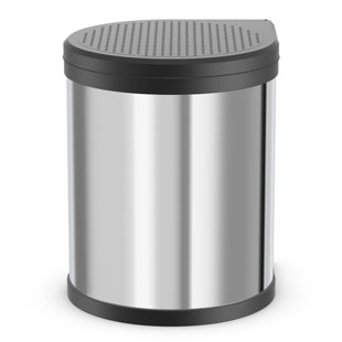 HAILO USA INC. Hailo Compact-Box M Trash Can, 4 Gallon, Lid-Lift, Small Kitchen Bin, Steel