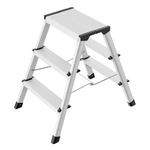 HAILO USA INC. Hailo Folding Step Stool, 2-Sided 3 Step Ladder for Garage, Home & Kitchen, D60