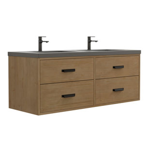 Maxbano 55" Wall-Mounted Single Bathroom Vanity with Sink
