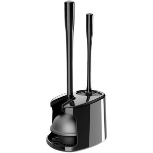 HUDSON & ASHTON LLC Toilet Plunger And Toilet Brush With Holder, Heavy Duty Toilet Brush And Plunger Set, 1 Set