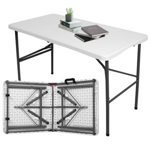 FWTL DEAL 4 FEET Folding Table, Plastic Table For Outdoor and Indoor Use