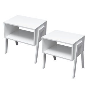 Forevich Nightstands Set Of 2 Bamboo End Tables For Bedroom Living Room