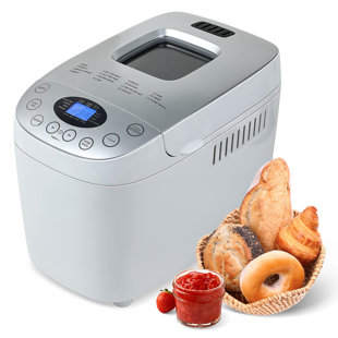 ALL AMERICAN FURNITURE & MATTRESS, INC 3.5LB Bread Maker Machine 15-In-1 Automatic Bread Machine With Dual Kneading Paddles Breadmaker With Touch Panel&LCD Display,Gluten Free Setting,3 Loaf Sizes 3 Crust Colors