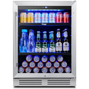 Yeego 24'' 180 Can Built-in Beverage Refrigerator Beer Fridge Drink Cooler