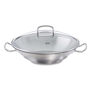 FISSLER Original-Profi Collection 2019 Stainless Steel Wok with Glass Lid