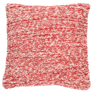 BRUNELLI Claudette knitted red decorative pillow set of 2