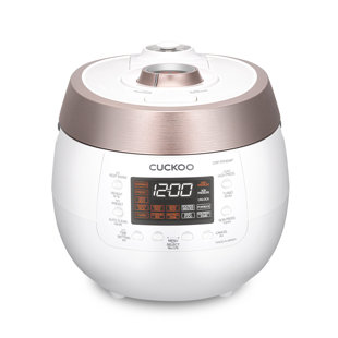 CUCKOO ELECTRONICS CUCKOO 6-Cup Twin Pressure Rice Cooker & Warmer with Nonstick Inner Pot, 14 Menu Options, Safe Steam Release, 3 Voice Guide, Auto Clean (Black) CRP-RT0609FB