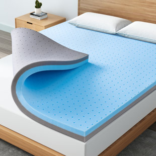BEDSTORY SELECTION 3 inches Charcoal-Infused Gel Foam Mattress Topper