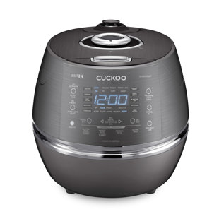 CUCKOO ELECTRONICS CUCKOO 6-Cup Induction Heating Pressure Rice Cooker with Nonstick Inner Pot, 21 Menu Modes, Fuzzy Logic Tech, 3 Voice Guide, Auto Clean (Dark Grey) CRP-DHSR0609FD
